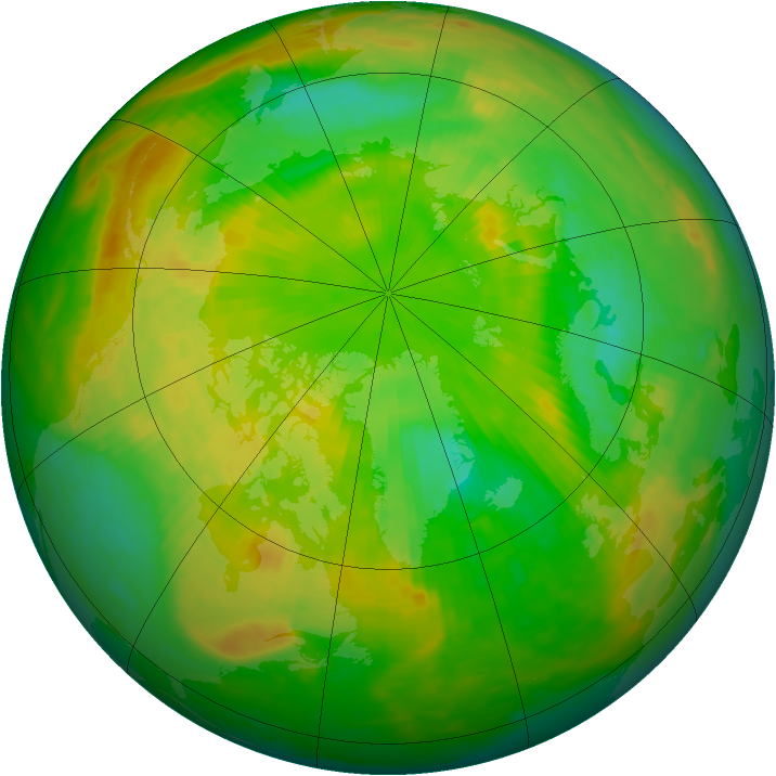 Arctic ozone map for 26 June 1981